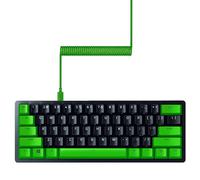 Razer PBT Keycap + Coiled Cable Upgrade Set: Durable Doubleshot PBT - Universal Compatibility - Keycap Removal Tool & Stabilizers - Tactically Coiled & Designed - Braided Fiber Cable - Green