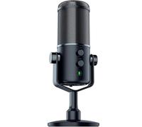 Razer Seiren Elite - Microphone à condensateur USB pour Le Streaming (Compact avec Amortisseur intégré, directivité supercardioïde, Filtre Passe-Haut, limiteur numérique/analogique) Noir