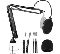 Razer Seiren Mini Support Professionnel Réglable Avec Filtre Antipop, Razer Seiren Mini Bras, Pince De Table M À Jour Compatible Avec Microphone À Condensateur Razer Seiren Mini[X380]