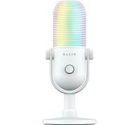 Razer Microphone USB Seiren V3 Chroma – RGB, condensateur supercardioïde, Tap-to-Mute – Blanc