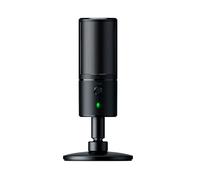 Razer Seiren X - Microphone à condensateur USB pour Le Streaming (Microphone avec Support de Choc, directivité supercardioïde, Pas de Latence, Bouton de sourdine, Connexion pour Casque) Noir