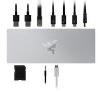 Razer Station d'Accueil Thunderbolt 4 - Pour Mac aussi compatible Windows(10 ports en un, Sortie sur deux écrans 4K ou un écran 8K) Blanc