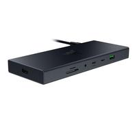 Razer Station d'accueil USB 4 : 14 ports (type C, type A, HDMI, DP, Ethernet, SD, 3,5 mm) - Double moniteur 4K 120 Hz - Charge rapide pour ordinateur portable et téléphone - Boîtier léger et durable -