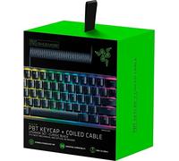 Razer Upgrade-Set avec capuchons de touches PBT + câble spiralé (120 touches PBT Doubleshot, câble USB-C vers USB-A, câble en fibre tressée) US Layout | Noir