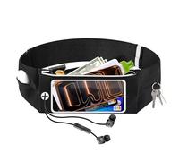 Razobws Ceinture de Course Homme, Porte Téléphone Course à Pied - Bande Élastique Réglable et Écran Tactile - pour Running, Fitness, Jogging - Compatible iPhone, Samsung