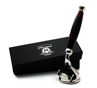 Razor deigned Handle dans Black & Red with Corn Shaped Razor Holder/Support for Mens