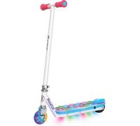 Razor Trottinette électrique enfant Party Pop – plateau et roues LED, moteur au pied, 8+ – Blanc