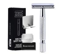 Razors de sécurité pour hommes, rasoirs de sécurité,Rasoir à double bord | Face Razors avec 5 recharges pour hommes, tranche de barbe de précision pour raser étroit