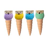 RAZURE Lot de 4 Piquets D'arrosage Automatiques en Terre Cuite Hibou, Globes D'arrosage Décoratifs, Piquets D'arrosage Automatiques, Goutteurs Automatiques pour Plantes D'intérieur en Pot(150ml)