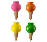 RAZURE Pack de 4 Pointes Auto-arrosantes en Terre Cuite, Pieux D'arrosage des Plantes, Pieux D'autoarrosage Décoratifs de 430ml, Goutte-Gouttes Automatiques pour Plantes en Pot D'intérieur(#2)