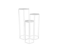 Razza - Lot de 3 Sellettes Gigognes Métal Blanc