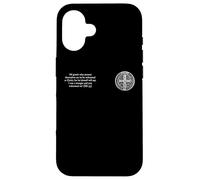 RB 53 St Benedict Medal Small Saint Benedict Cross Christian Coque pour iPhone 16