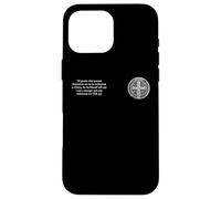 RB 53 St Benedict Medal Small Saint Benedict Cross Christian Coque pour iPhone 16 Pro Max