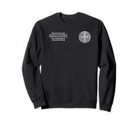RB 53 St Benedict Medal Small Saint Benedict Cross Christian Sweatshirt