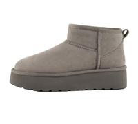 RB INTERNATIONAL Bottines d'hiver pour femme avec dentelle, confortables et élégantes, pour la marche, la fête, la neige et l'hiver, gris, 41 EU