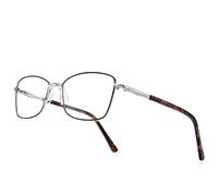 RB. Pilot Lunettes de lecture à charnière à ressort pour femme avec monture en métal et pieds en acétate bloquant la lumière bleue, Cadre marron avec pont argenté, Lens Widthe:52 Milimeters