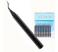 RB1000 x BK3010 Outil de raclage avec 10 lames de rechange pour enlever la peinture, nettoyer les sols et les fenêtres Noir