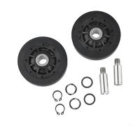 RB170002 Kit de rouleaux de support de tambour pour sèche-linge Construction en fer en caoutchouc 7,5 x 7,5 cm avec rouleaux, essieux, ressort en fibre