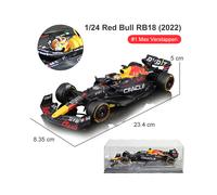 (RB18-1 avec casque) 1:24 2022 F1 Red Bull RB18 #1 Verstappen Champion Casque d'or #11 Perez