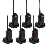 Rb646 Imperméable Radios Bidirectionnelles, Talkie Walkie Longue Portée, Pmr446 Alerte D'Urgence, Portable Mini Radios Bidirectionnelles Pour Commercial(Noir, 6Pcs)