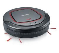 SEVERIN Robot aspirateur ulta silencieux, Autonomie 90 min, Aspirateur robot pour sols durs et moquette, Robot nettoyeur avec capteurs d'obstacles, Noir, RB 7025