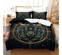 RBGKZVYUM 3D, Imprimé Taureau Parure De Lit Microfibre Super Douce Et Respirante Set De Housse De Couette 3 Pièces Et Taie d'oreiller Double(200x200cm)