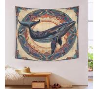 RBGKZVYUM Art La baleine 3D Effet Tapisserie Décoration Murale Tapisserie Murales Tapisserie Murale Tissu Pour Chambre Salon Collège Dortoir Tenture Murale 180cmx230cm