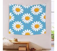 RBGKZVYUM Chrysanthème 3D Effet Tapisserie Décoration Murale Tapisserie Murales Décoration Murale En Tissu Pour Chambre Salon Collège Dortoir Tenture Murale 150cmx200cm