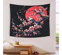 RBGKZVYUM Fleurs de cerisier 3D Effet Tapisserie Décoration Murale Tapisserie Murales Tapisserie Murale Tissu Pour Chambre Salon Serviette De Plage Tenture Murale 100cmx150cm