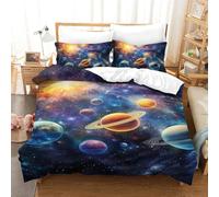 RBGKZVYUM La Galaxie 2 Pièces avec Fermeture Éclair,pour Adultes Hommes Jeunes Garçons Enfants Housse De Couette Single(140x200cm)