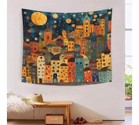 RBGKZVYUM La ville 3D Effet Tapisserie Art Mural Tapisserie Murales Tapisserie Murale Tissu Pour Chambre Salon Collège Dortoir Tapisseries 130cmx150cm