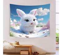 RBGKZVYUM Le lapin 3D Effet Tapisserie Art Mural Tapisserie Murales Tapisserie Murale Tissu Pour La Chambre À Coucher Le Salon Le Dortoir Tapisseries 100cmx150cm