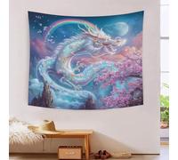 RBGKZVYUM Le Le dragon 3D Effet Tapisserie Art Mural Tapisserie Murales Décoration Murale En Tissu Pour Chambre Salon Serviette De Plage Tenture Murale 180cmx230cm