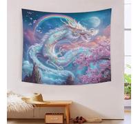 RBGKZVYUM Le Le dragon 3D Effet Tapisserie Art Mural Tapisserie Murales Tapisserie Murale Tissu Pour Chambre Salon Collège Dortoir Tenture Murale 130cmx150cm