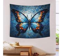 RBGKZVYUM Papillons 3D Effet Tapisserie Décoration Murale Tapisserie Murales Décoration Murale En Tissu Pour La Chambre À Coucher Le Salon Le Dortoir Tenture Murale 180cmx230cm