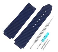 RBIPO Bracelet De Montre En Caoutchouc Bleu 25mm Pour Hublot Big Bang Bracelets De Montre De Remplacement éTanches Pour Hommes Et Femmes