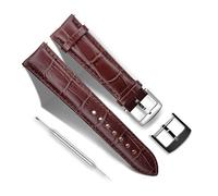 RBIPO Bracelet de montre en cuir véritable à dégagement rapide avec boucle en acier inoxydable pour homme et femme 14 mm/16 mm/18 mm/20 mm/22 mm Noir, 20 mm, Cuir, Pas de gemme