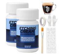 Rbleote Pâte de gravure pour verre - 160 g - Pâte de gravure pour verre - Créez une texture mate pour les créations DIY, les décorations d'Etch Decor, les portes et fenêtres en verre dépoli, les