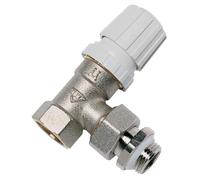 Rbm valvole-detent.Att.fer - 00310300 valv. term. les ang. fer 3/8 | Robinet de radiateur équerre thermostatique - F 3/8' - RBM