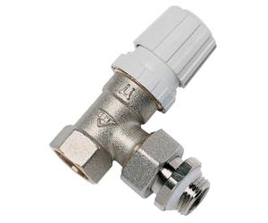 Rbm valvole-detent.Att.fer - 00310300 valv. term. les ang. fer 3/8 | Robinet de radiateur équerre thermostatique - F 3/8' - RBM