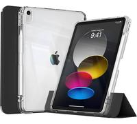 Rbp Pour Ipad A16 10/11e 10.9 Avec Coque Arrière Rigide Transparente,Ipad Pro 11 12.9 M2 M3 Mini 6 Air 4/5/6/7 Coque Coulissante Détachable.Black.Ipad 10 10.9 2022