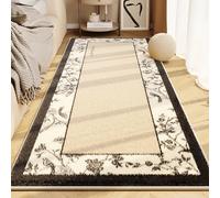 RBQIZVW Grand Tapis Rond Moderne géométrique pour Chevet, Salon Moquette Chambre à Coucher,Lavable Tapis Rectangle antidérapant, décoration de la Maison Moquette Beige 100x200 cm