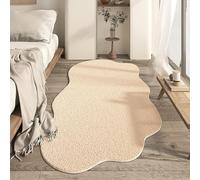 RBQIZVW Tapis Chambre Crème 40x60 cm Fausse Fourrure Lavable Descente De Lit Tapis Moelleux Doux Poil Ras Fluffy Runner Décor à la Maison Luxe Moderne Salon canapé Moquette Table de Chevet
