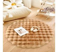 RBQIZVW Tapis Ronds Tapis de Chambre Moelleux Tapis de Zone Tapis pour Chambre d'enfant Tapis de Salon Tapis à Poils Longs Anti-dérapant Tapis Doux,Kaki,70cm