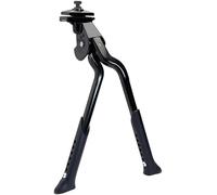 RBRL Béquille de vélo à double jambe, support central robuste et réglable, support pour vélos réglables de 24 à 29 pouces, en alliage d'aluminium, support de rangement