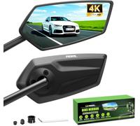 RBRL Rétroviseur De Guidon Pour Vélo, 3D Réglable Vision Panoramique, Rotation 360° Pliable, Miroir En Verre Véritable Incassable, Design Compact Durable (1 Paire)