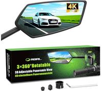 RBRL Rétroviseur de vélo | 3D réglable pour une vision panoramique | Rotation à 360° et pliable | Rétroviseur en verre véritable incassable | Rétroviseur de guidon compact durable pour vélo, vélo