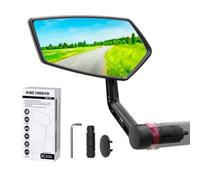 RBRL Rétroviseur de vélo extra large - Surface de rétroviseur résistante aux chocs - Rétroviseur de vélo pour vélo électrique - Rétroviseur universel (gauche)