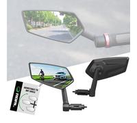 RBRL Rétroviseur de Vélo pour guidon avec verre véritable extra large | Rétroviseur de vélo réglable à 360° | Incassable et anti-vibrations | Rétroviseur vélo électrique (1 Paire)