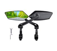 RBRL - Rétroviseur réglable pour vélo HD résistant aux explosions | rétroviseur de vélo pour vélo électrique | Rétroviseur universel pour guidon de vélo avec plusieurs modèles (NOIR, 2 pièces)